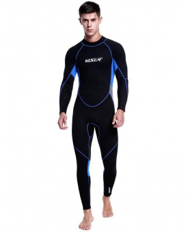 Мужской гидрокостюм для плавания HiSEA M011 (Черно-синий)